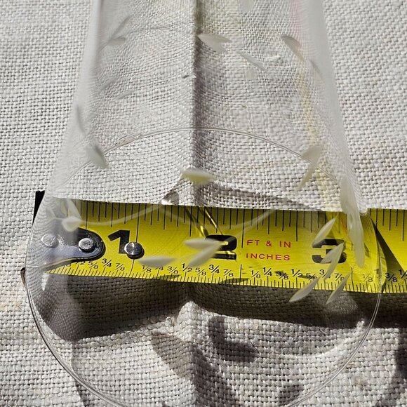 1 Princess House Heritage Crystal Fluted Champagne Glass 10" elegant etched glas - Picture 6 of 6